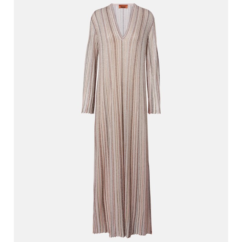 Missoni Striped lamÃ gown