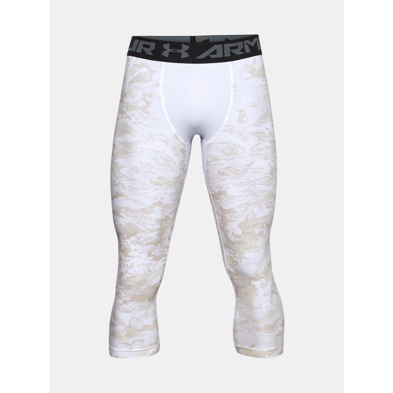 Legíny Under Armour HG 3/4 Print Leggings Man White