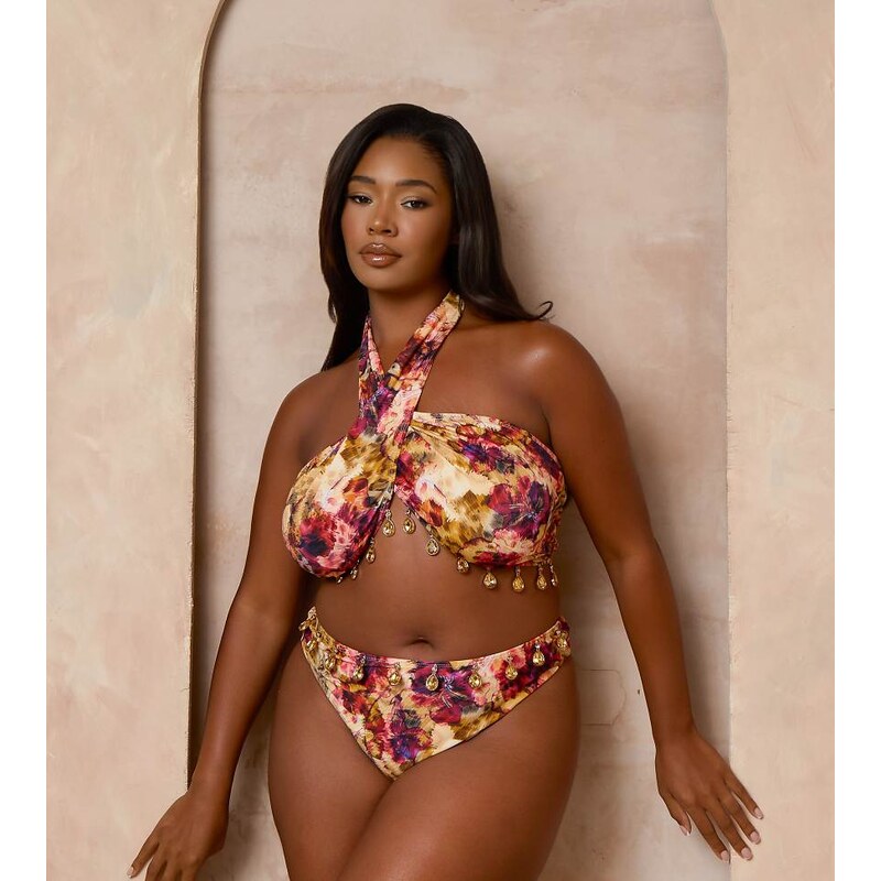 Moda Minx Curve X Alessa Tyrrell-Charles floral print high