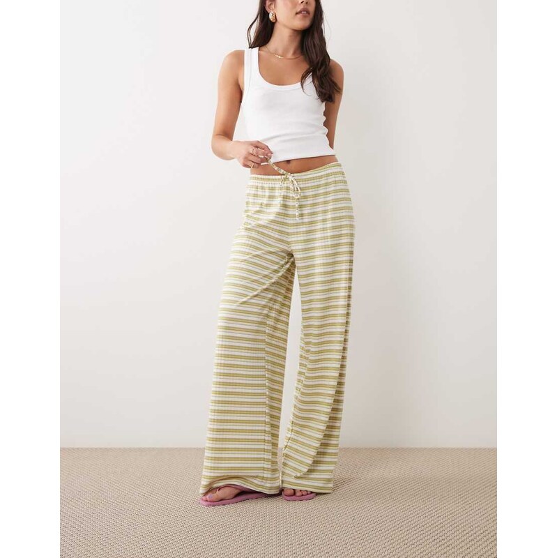 Gina Tricot supersoft jersey wide leg trousers with drawstring