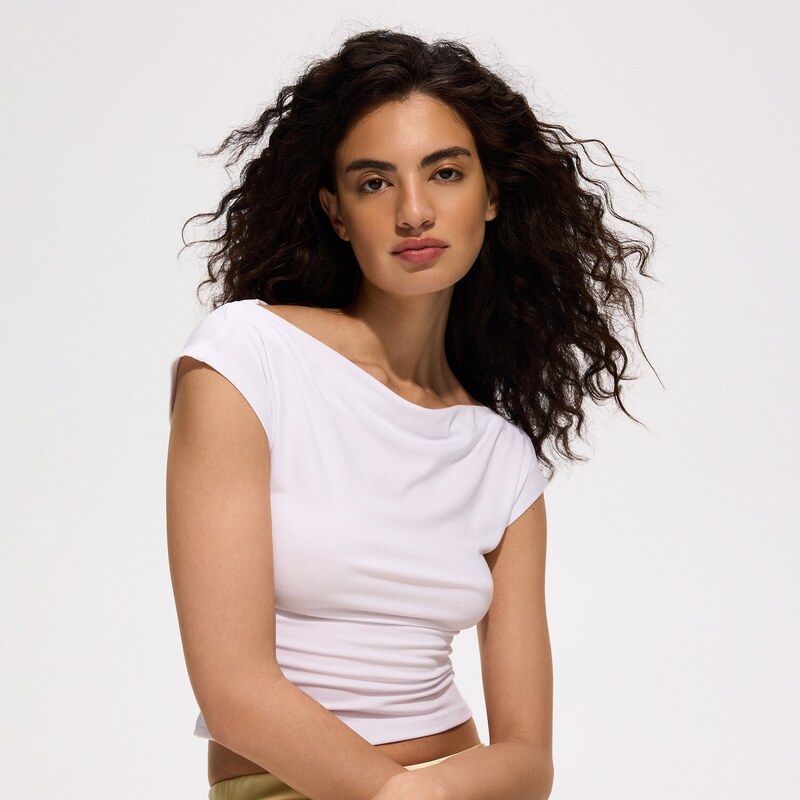 Reserved - Crop top - bílá