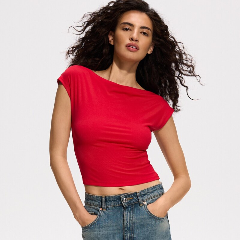 Reserved - Crop top - červená
