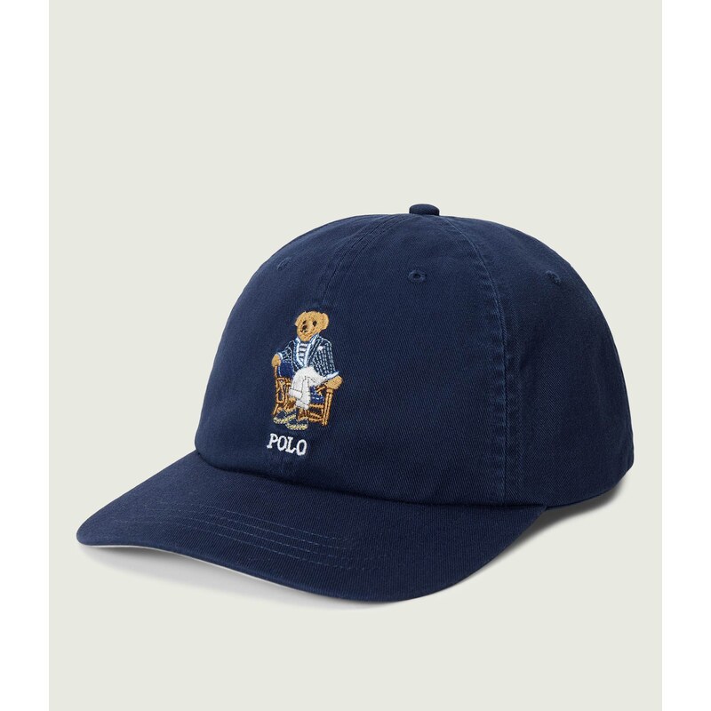 POLO RALPH LAUREN Kšiltovka s přídavkem kůže
