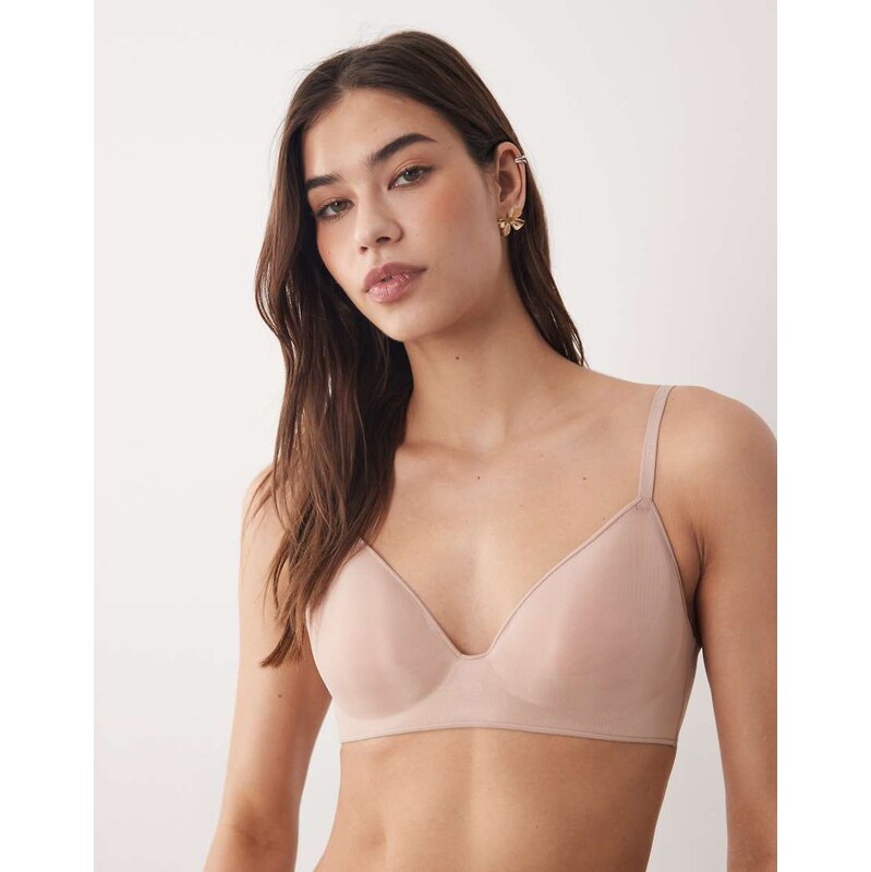 Calvin Klein Sheer Marquisette lightly lined wire free bra in