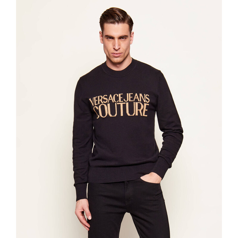 Versace Jeans Couture Svetr | Slim Fit | s příměsí kašmíru