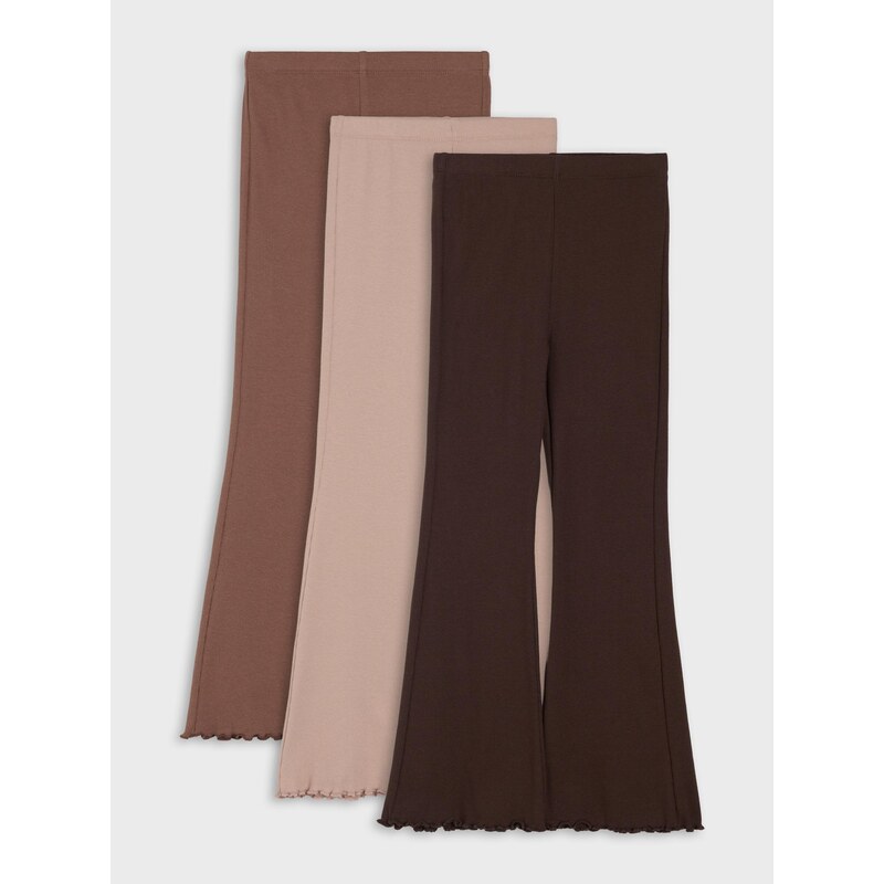Sinsay - Bavlněné legíny flare 3 pack - vícebarevná
