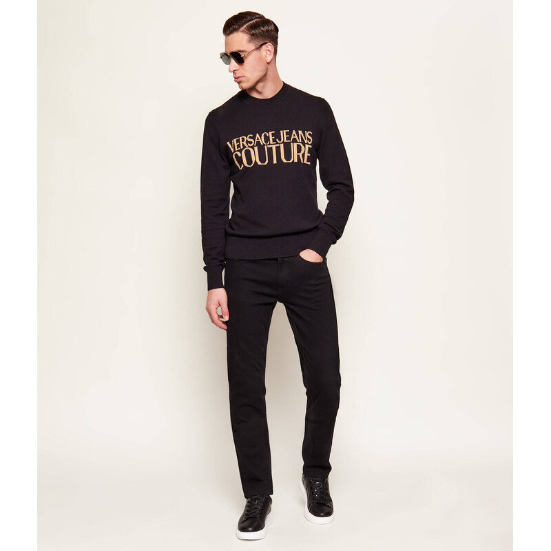 Versace Jeans Couture Svetr | Slim Fit | s příměsí kašmíru