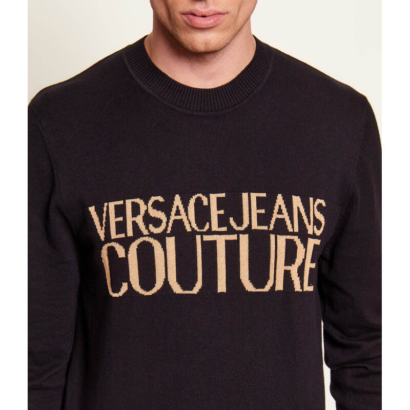 Versace Jeans Couture Svetr | Slim Fit | s příměsí kašmíru