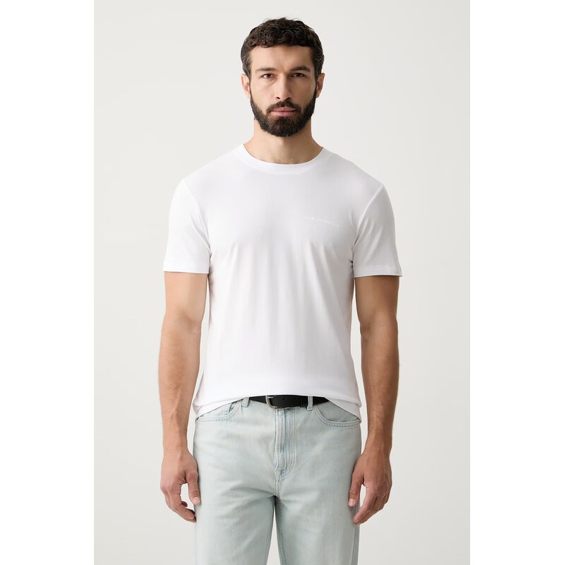 Karl Lagerfeld basic tričko pánské bavlněné s elastanem 2-pack