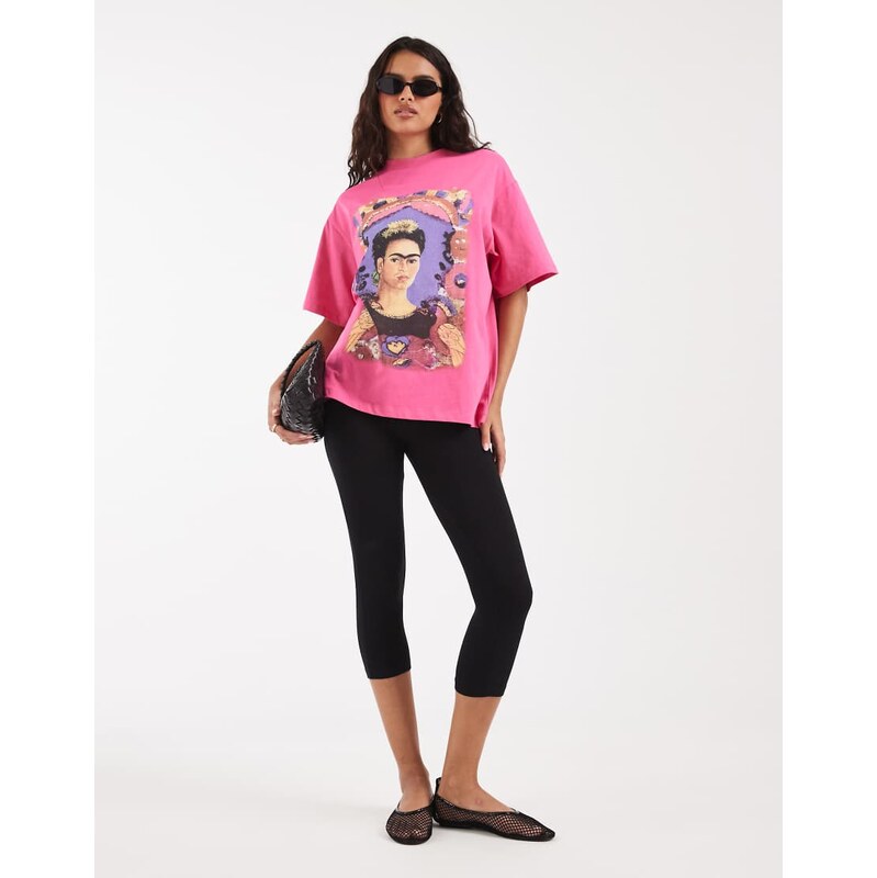 ASOS DESIGN Oversized Self portrait the frame art T-shirt in