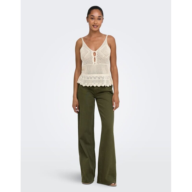 JDY Wide-fit jeans in kalamata-Green