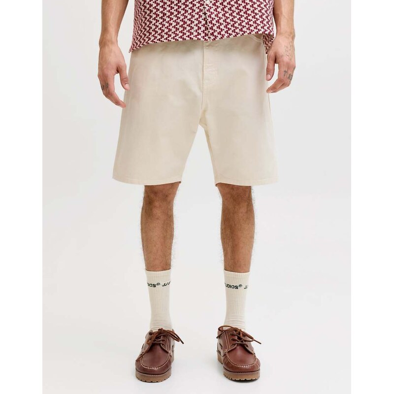 Jack & Jones Loose fit shorts in jet stream-White