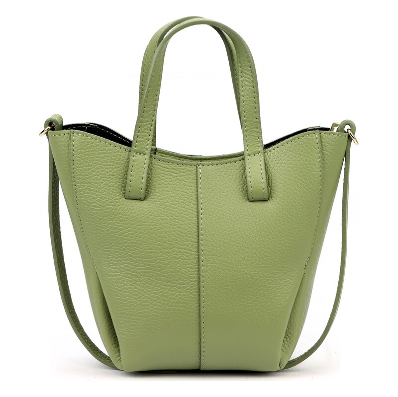 Kožená shopper bag kabelka Luka 26–124 olivová