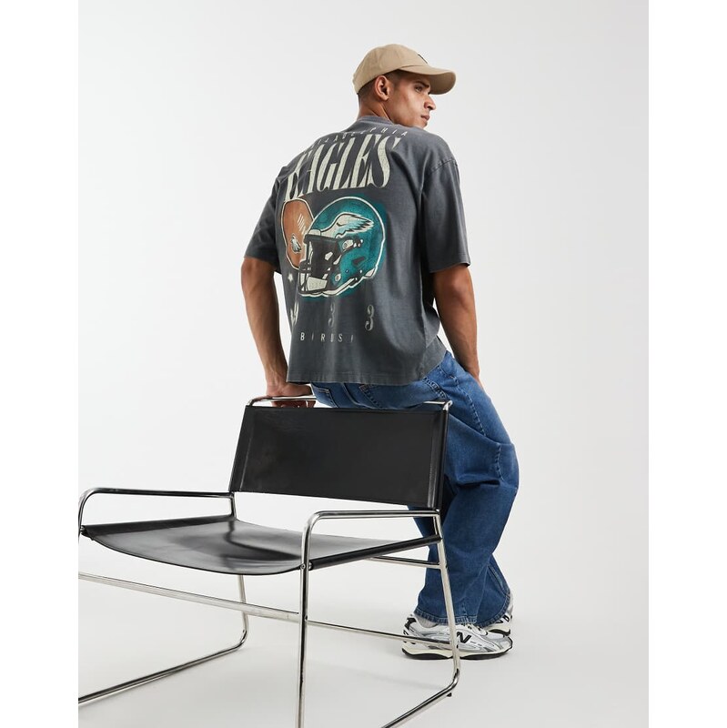 ASOS DESIGN oversized t-shirt with NFL Philadelphia Eagles print