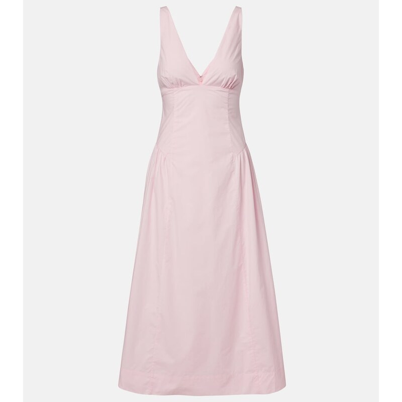 Posse Lindie cotton poplin midi dress