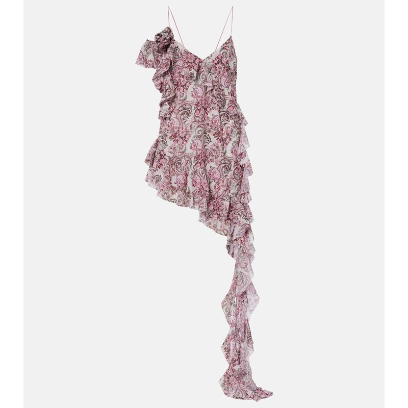 Bananhot Zoe floral ruffled asymmetric minidress