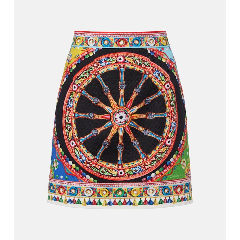 Dolce&Gabbana Printed cotton miniskirt