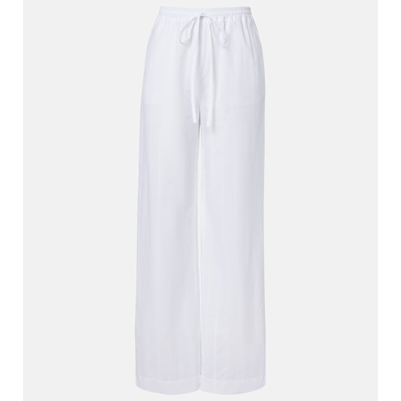 Loulou de Saison Macao cotton poplin straight pants