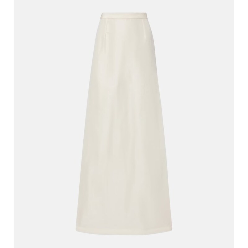Gucci Silk Faille maxi sukne v odstínu Soft White