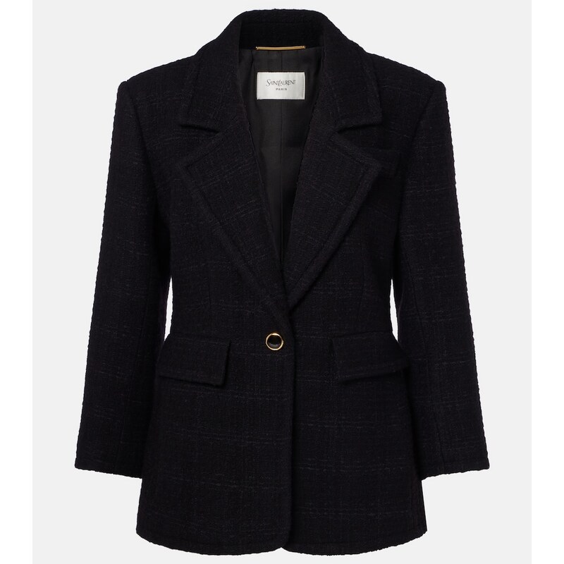 Saint Laurent Wool-blend tweed jacket
