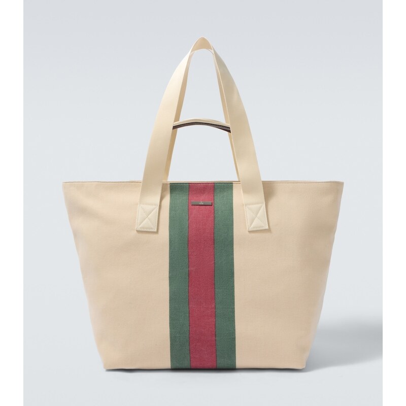 Gucci Positano Medium – taška z kánova v barevném odstínu