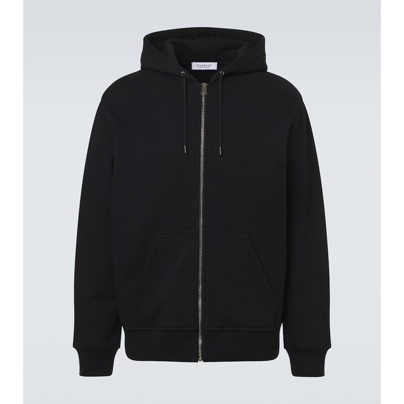 Givenchy Logo cotton fleece zip-up hoodie