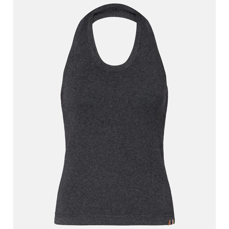 Extreme Cashmere NÂ°409 Jerry halterneck cotton and cashmere top