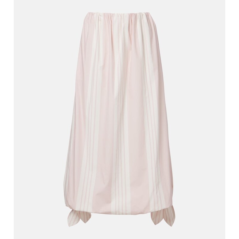 Posse Rosie striped cotton midi skirt