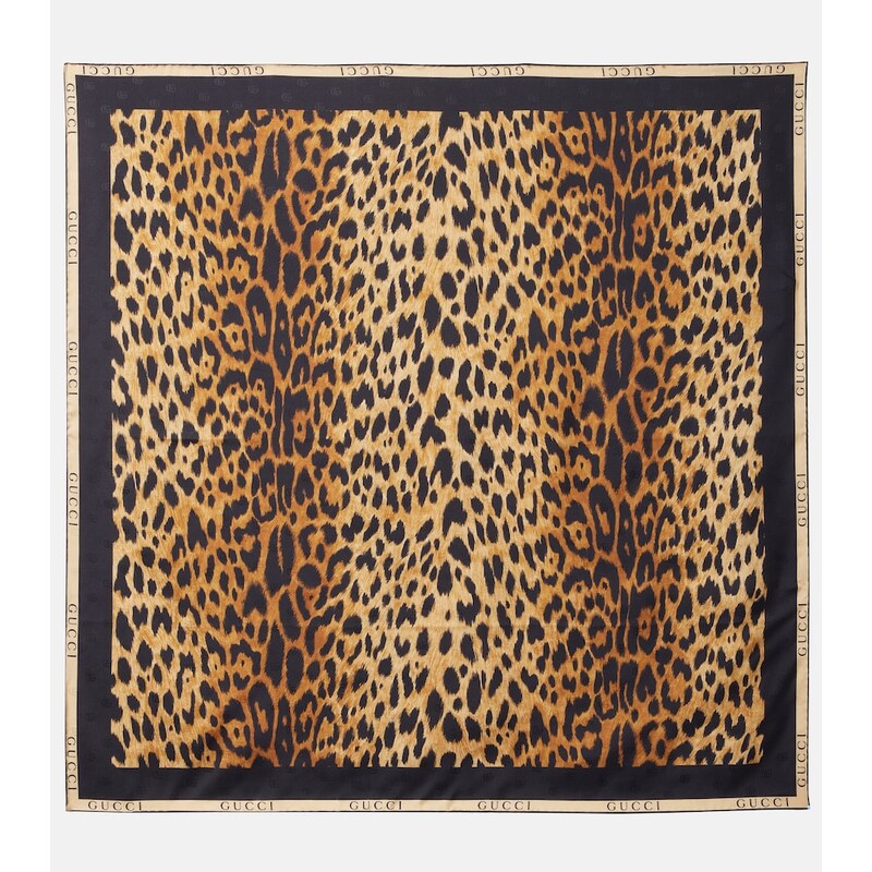 Gucci Leopard-print silk twill scarf