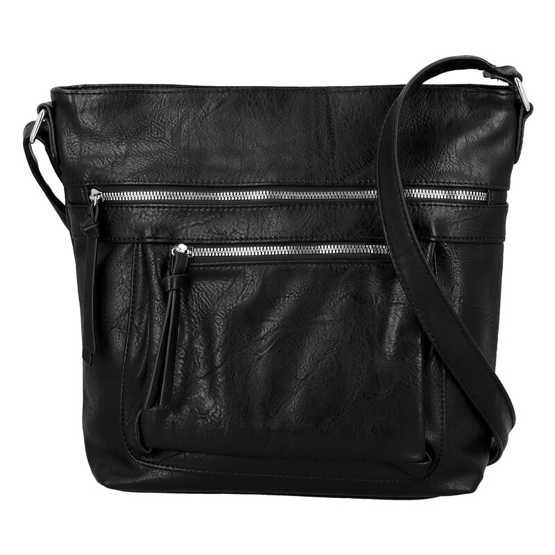Amalia Trendy dámská koženková crossbody kabelka Zeta, černá new