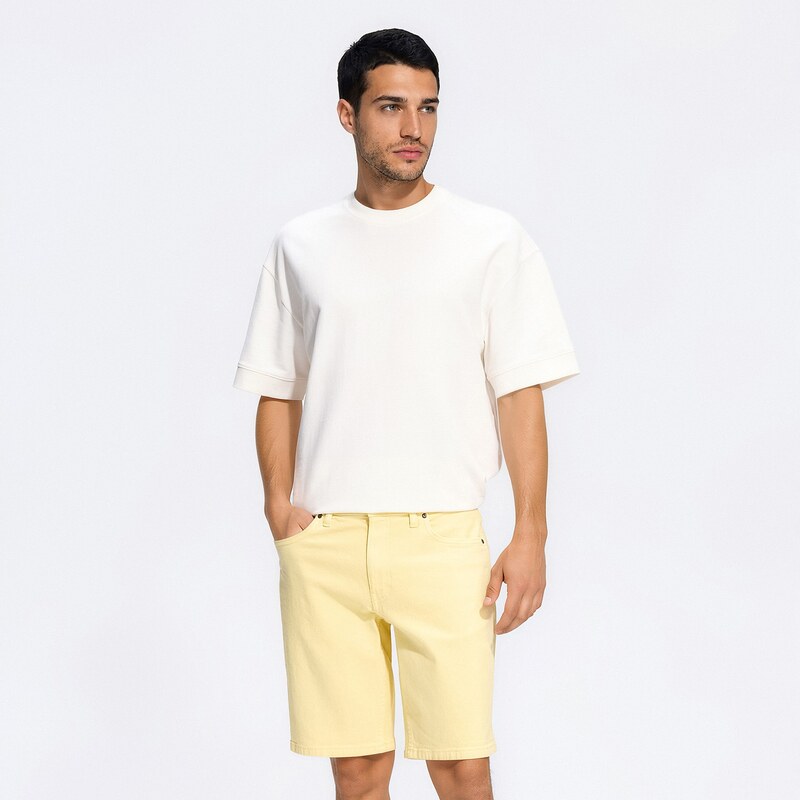 Reserved - Džínové šortky straight - yellow jeans