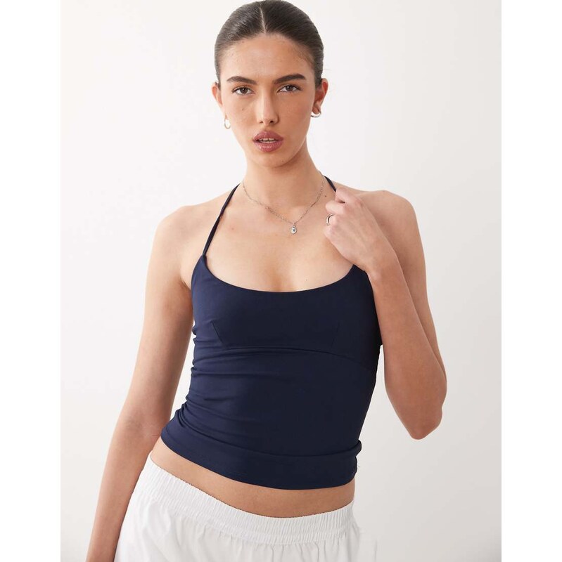 Supre sleek dylan halter top in nearly navy