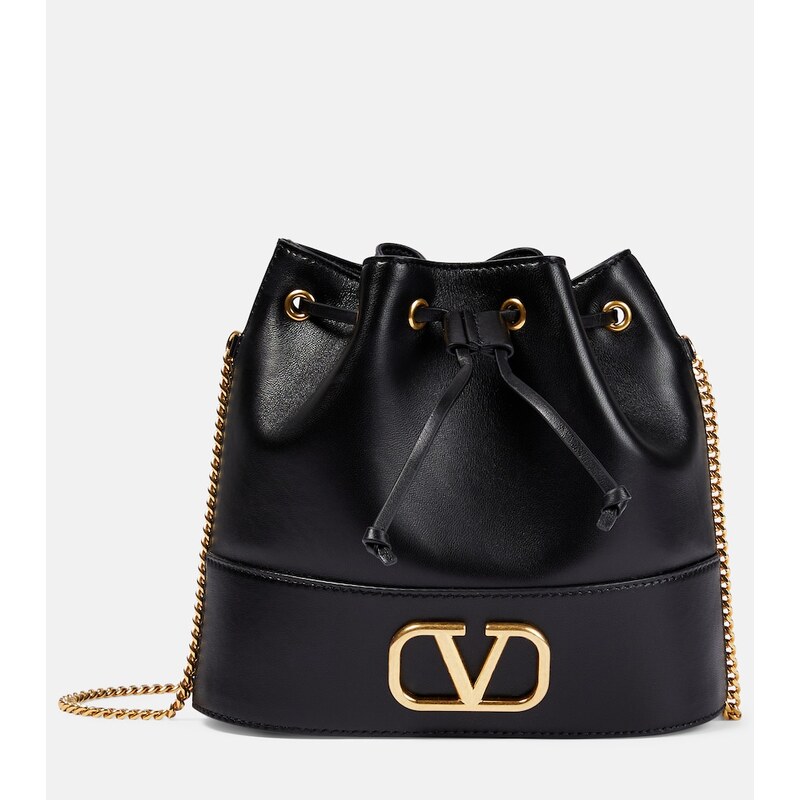 Valentino Garavani VLogo Signature Small leather bucket bag