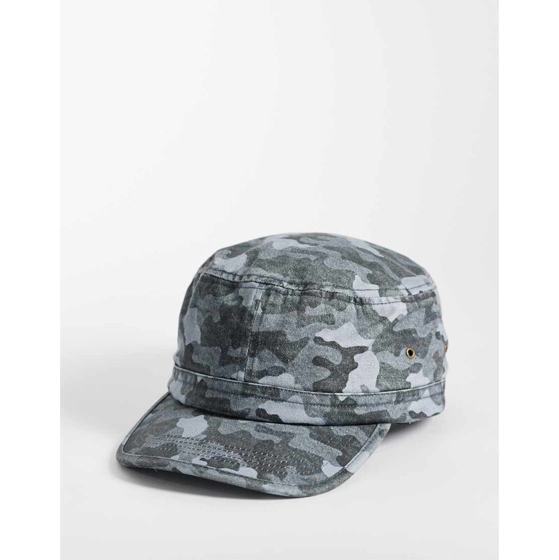ASOS DESIGN utility cap in camo-Multi