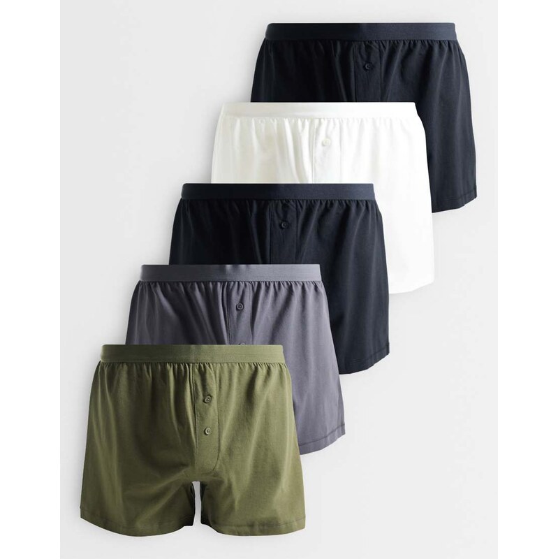 ASOS DESIGN 5 pack boxers in multi