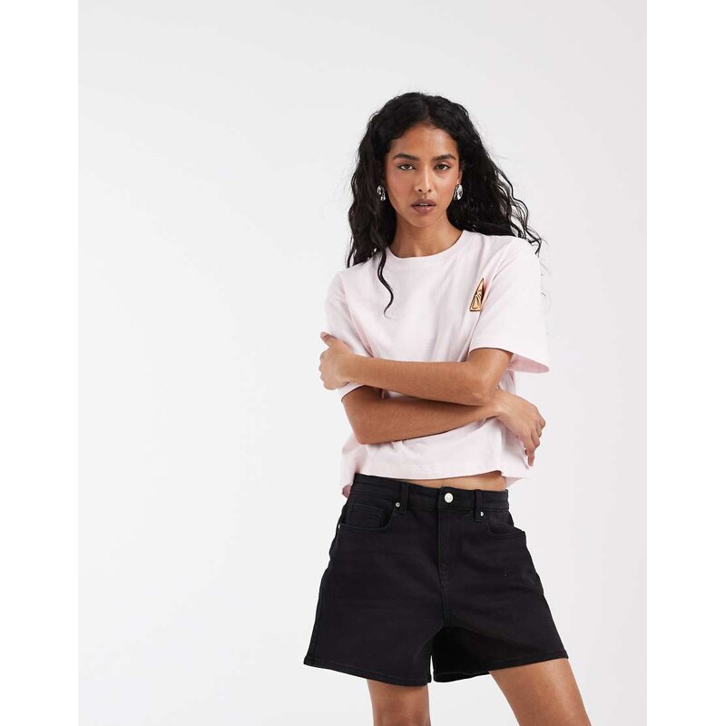 ONLY denim shorts with stretch in black