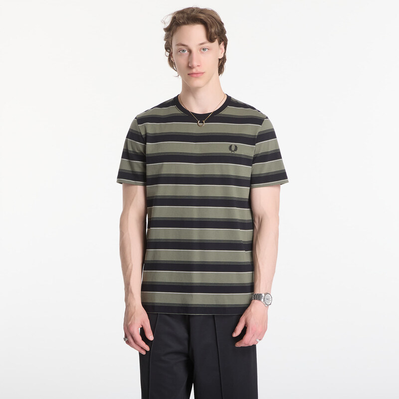 Tričko Fred Perry Fine Stripe T-Shirt Green M