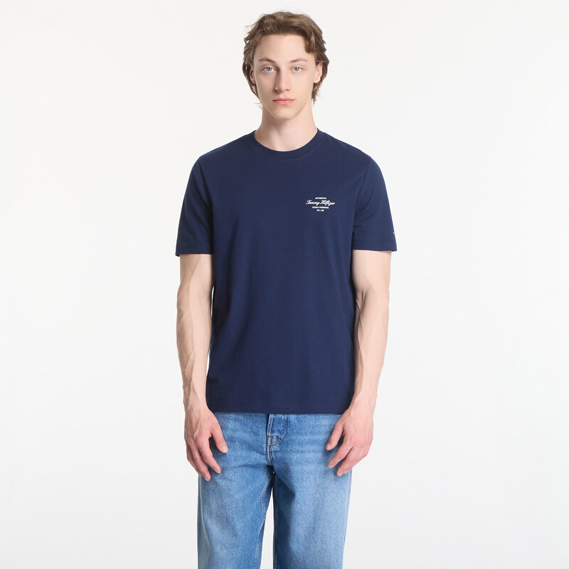 Tričko Tommy Hilfiger Nautical Back Photo Regular Tee Carbon