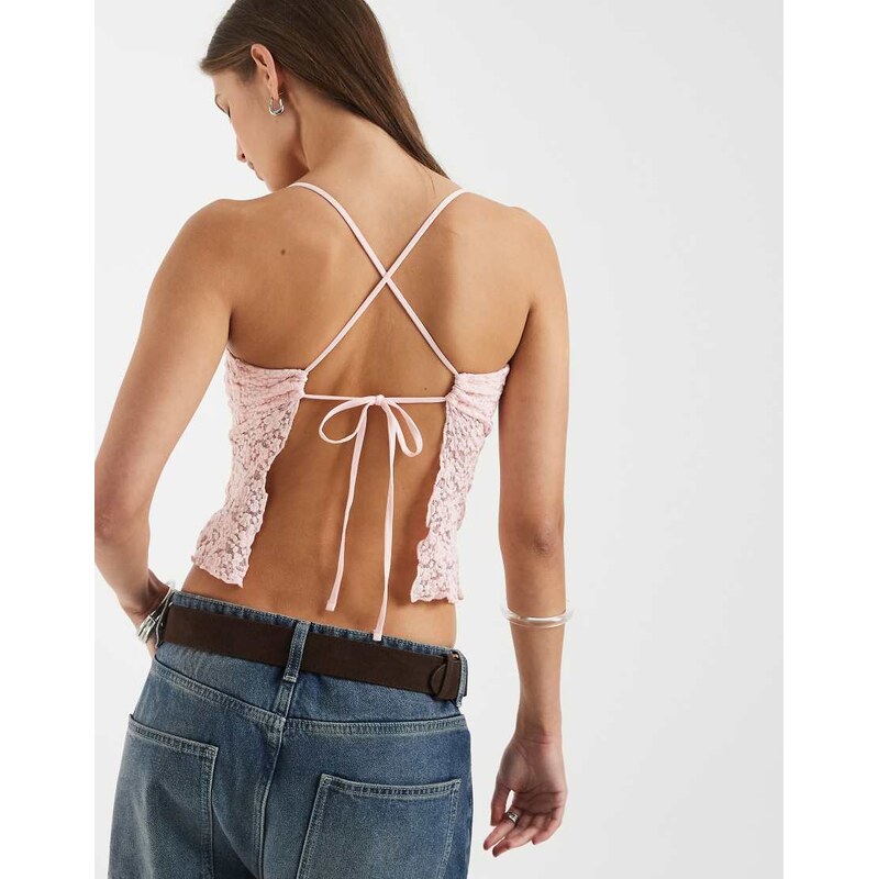 Supre taya textured top in grapefruit pink
