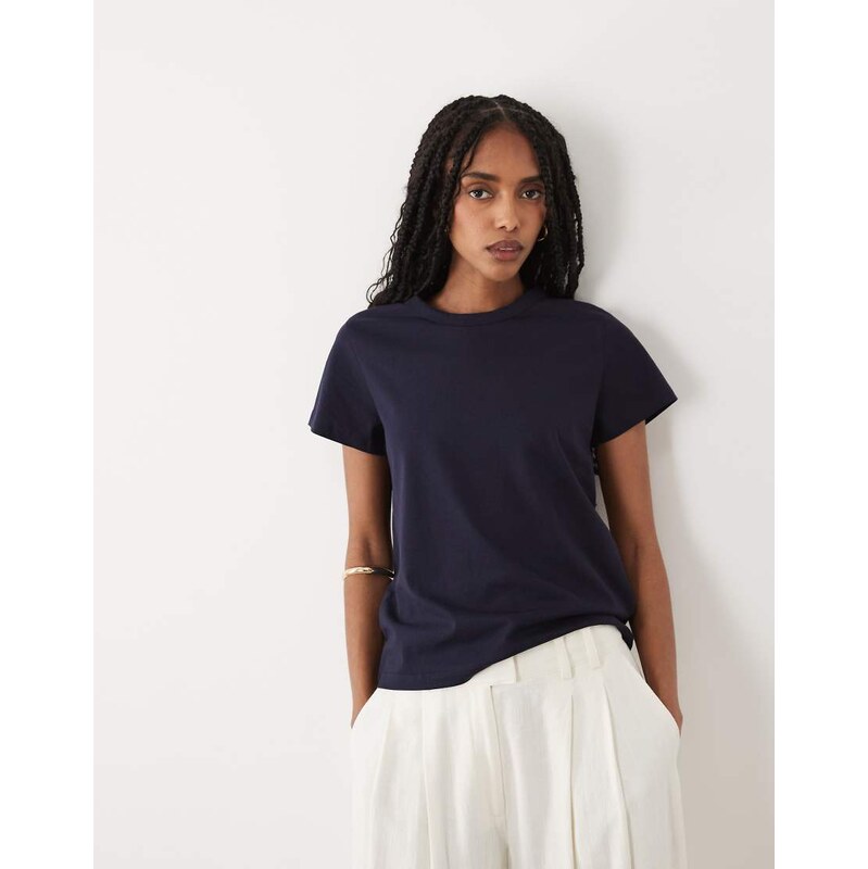 ARKET slim fit short sleeved t-shirt in blue