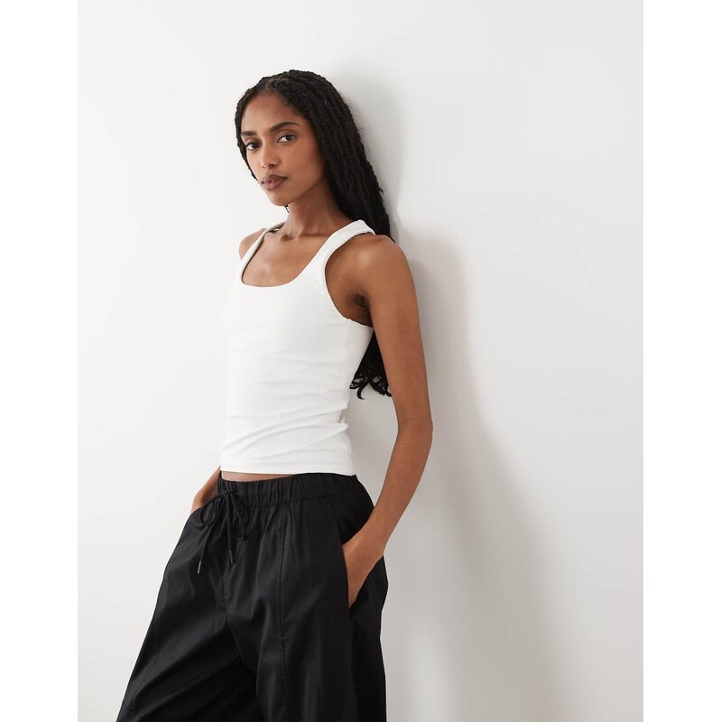 ARKET supersoft active tank top in white