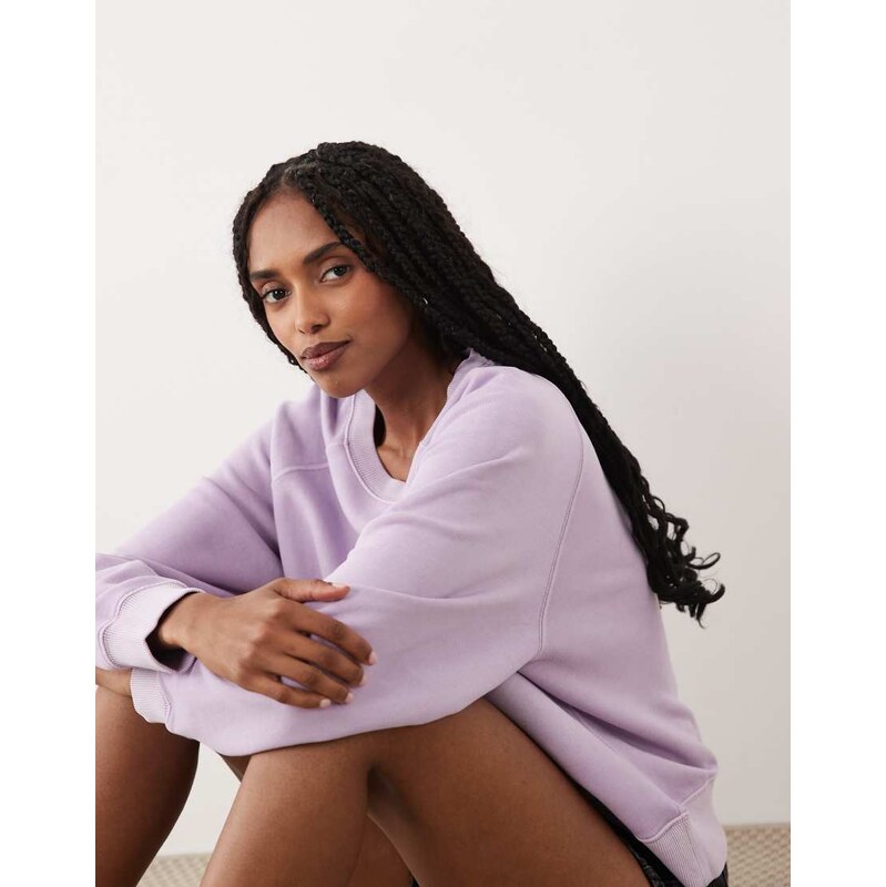 ARKET cotton terry sweatshirt in light pink