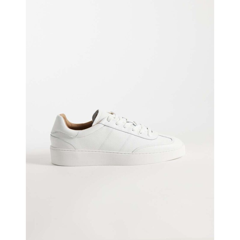 NOAK Made In Portugal retro lace up trainers in white leather