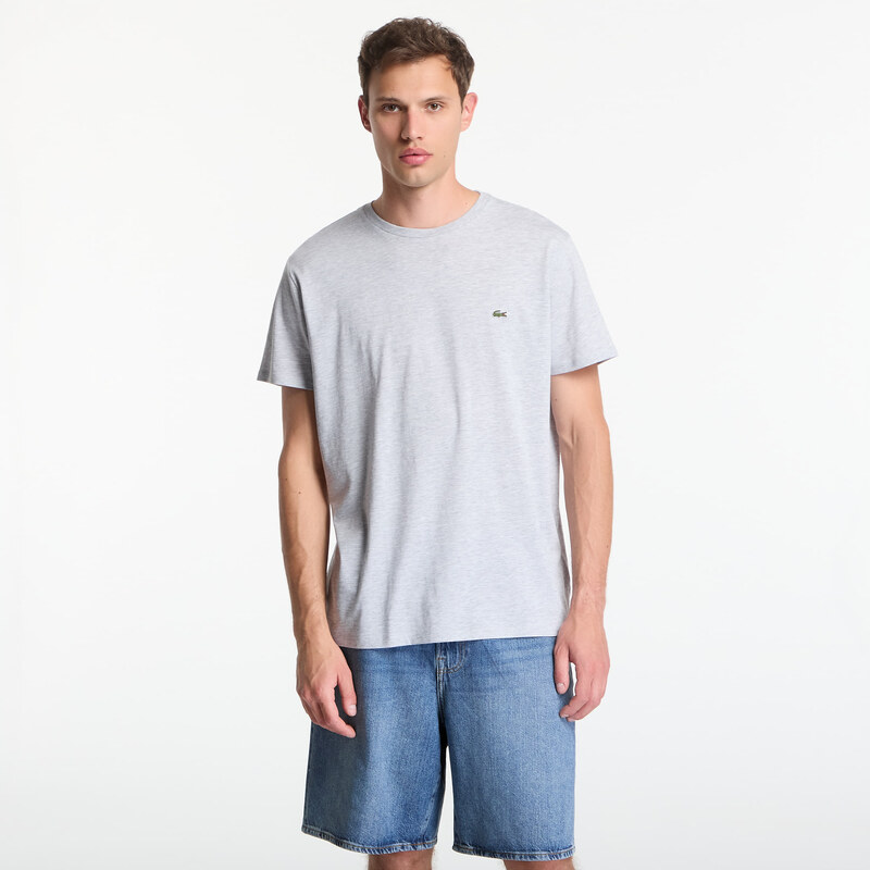 Tričko LACOSTE Base T-shirt melange šedé XL