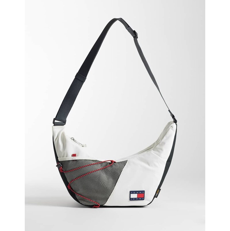 Tommy Jeans outdoors crossover cross body bag in cream/grey