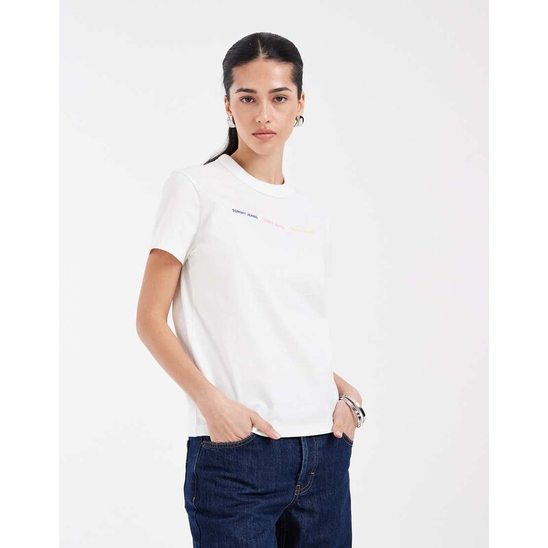 Tommy Jeans repeat logo t-shirt in white