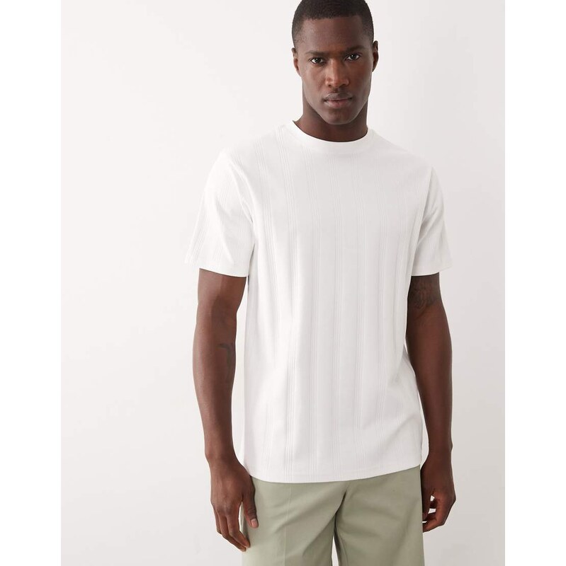 ASOS DESIGN regular fit t-shirt in white texture