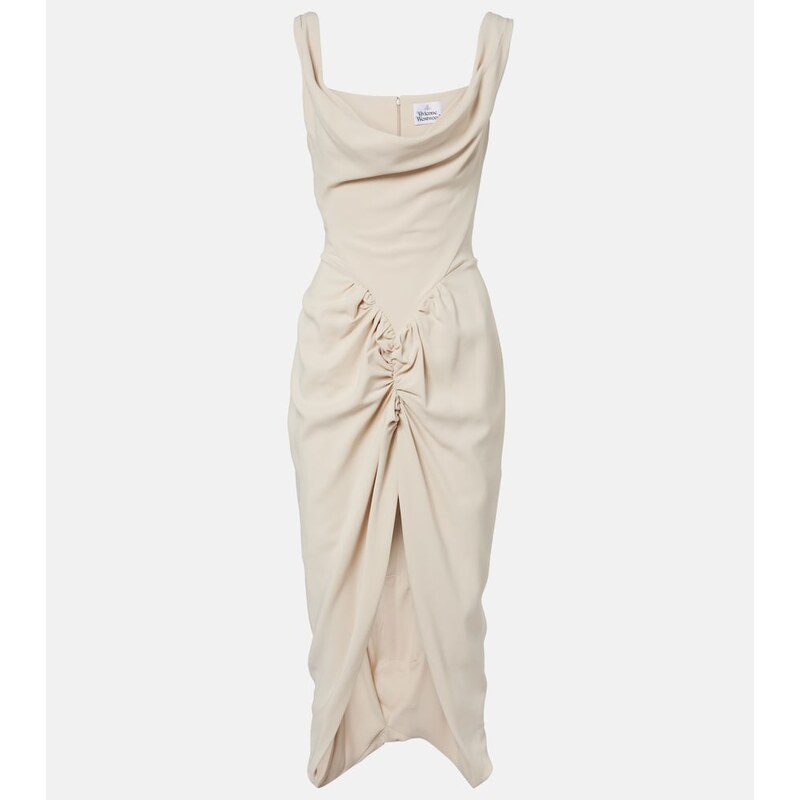 Vivienne Westwood Panther draped ruched midi dress