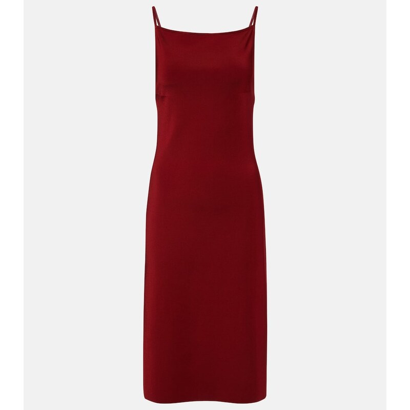 Ferragamo Ribbed-knit jersey midi dress