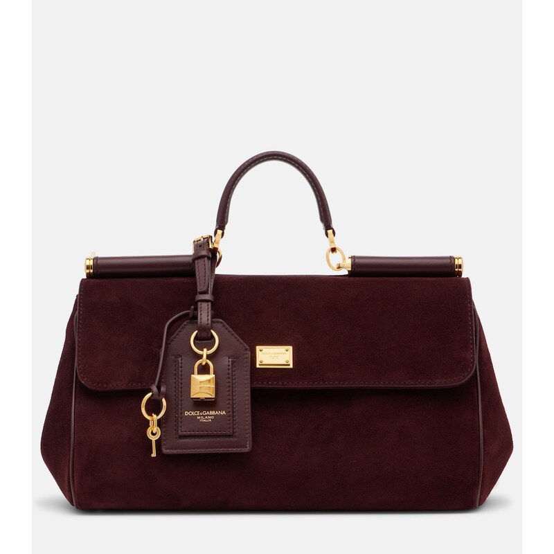 Dolce&Gabbana Sicily Medium suede top-handle bag